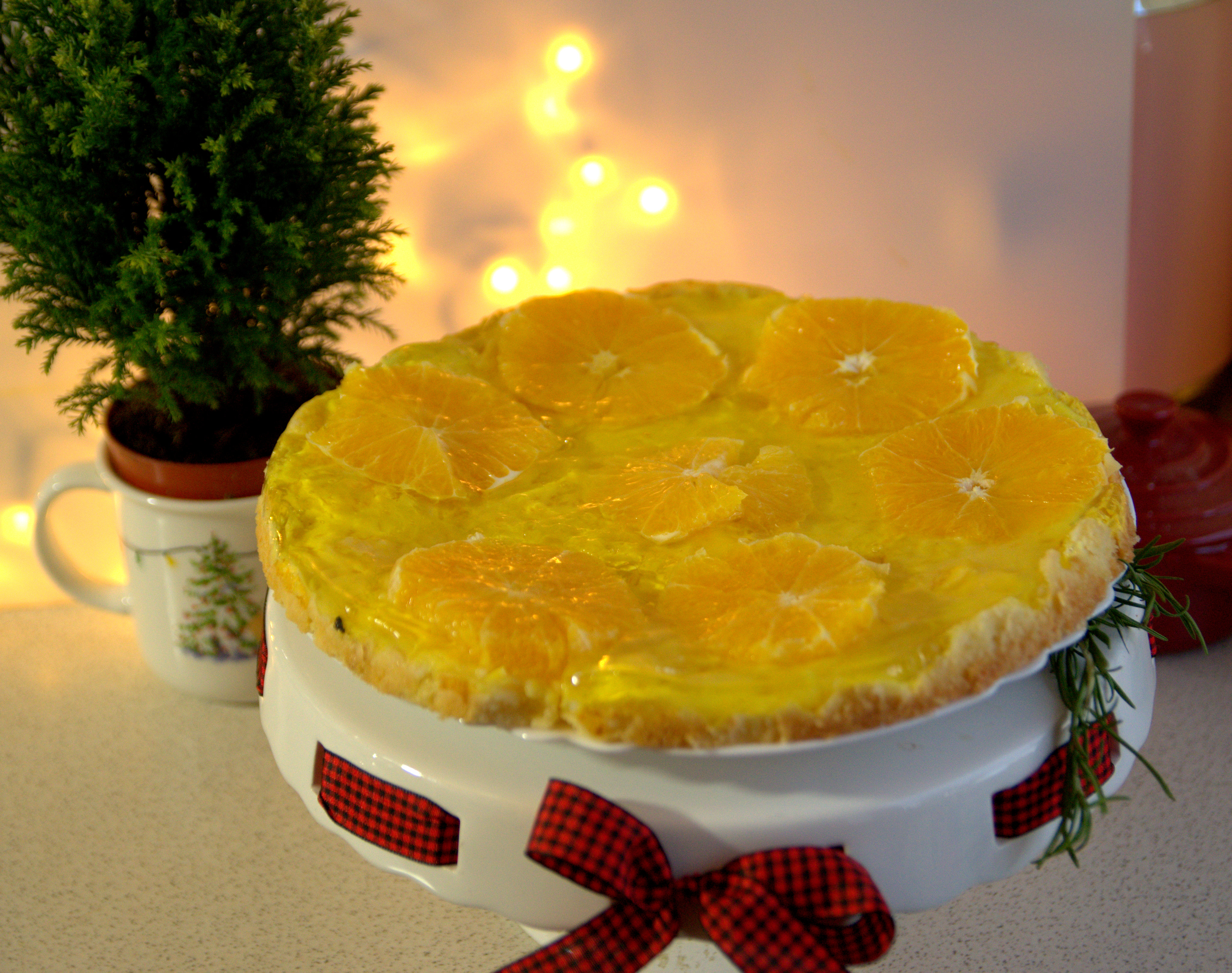 Tarta pomarańczowa na kruchym spodzie